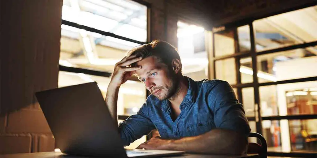 Businessman on laptop
